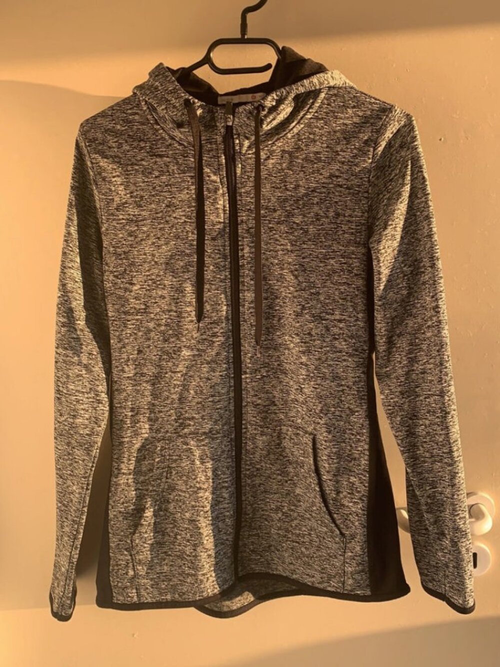 Heather Gray Performance Full Zip Athletic Hoodie Women's Size M